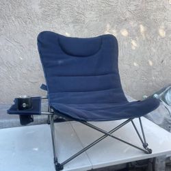 Ozark Trail Oversized Relax Plush Chair with Side Table,