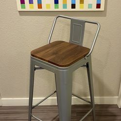 GREAT MODERN WOOD AND ALUMINUM CHAIR! SAVE!