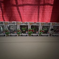 Funko pop comics TMNT PX EXCLUSIVE SET of 6 includes chase