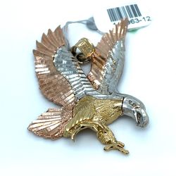 10KT Tri Color Gold Eagle Pendant 10.20g 143963/12