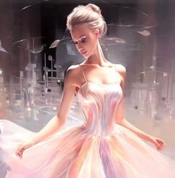 Large Ballerina Girl Canvas Wall Art Canvas See all Pictures⭐️ Like new