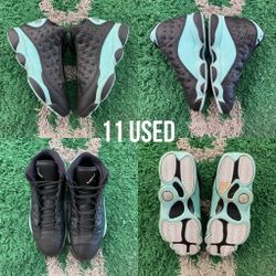 Air Jordan 13 Retro Black Island Green Size 11 
