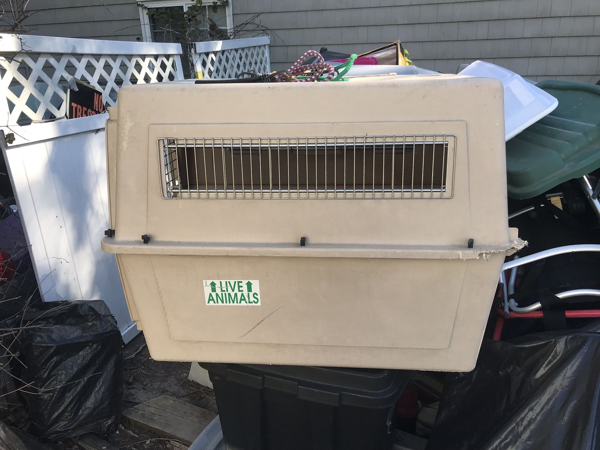 Large Dog Crate Little Chew Mark On Back Corner Other Nut In Great Shape Only $50 Takes It Now