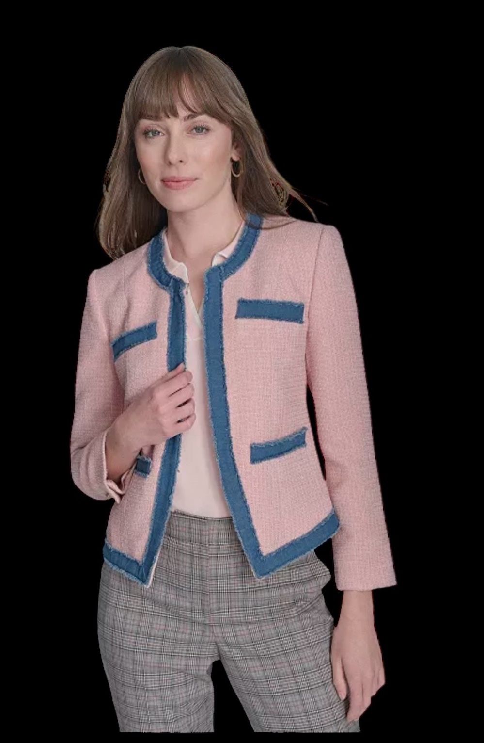 NWT Tommy Hilfiger Women's Collarless Open-Front Blazer – Size 12