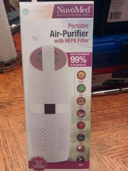 New portable air purifier with HEPA filter