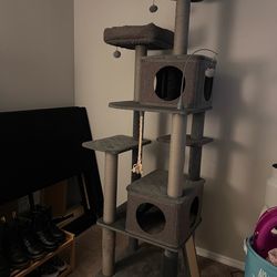 78" Gray Cat Tree