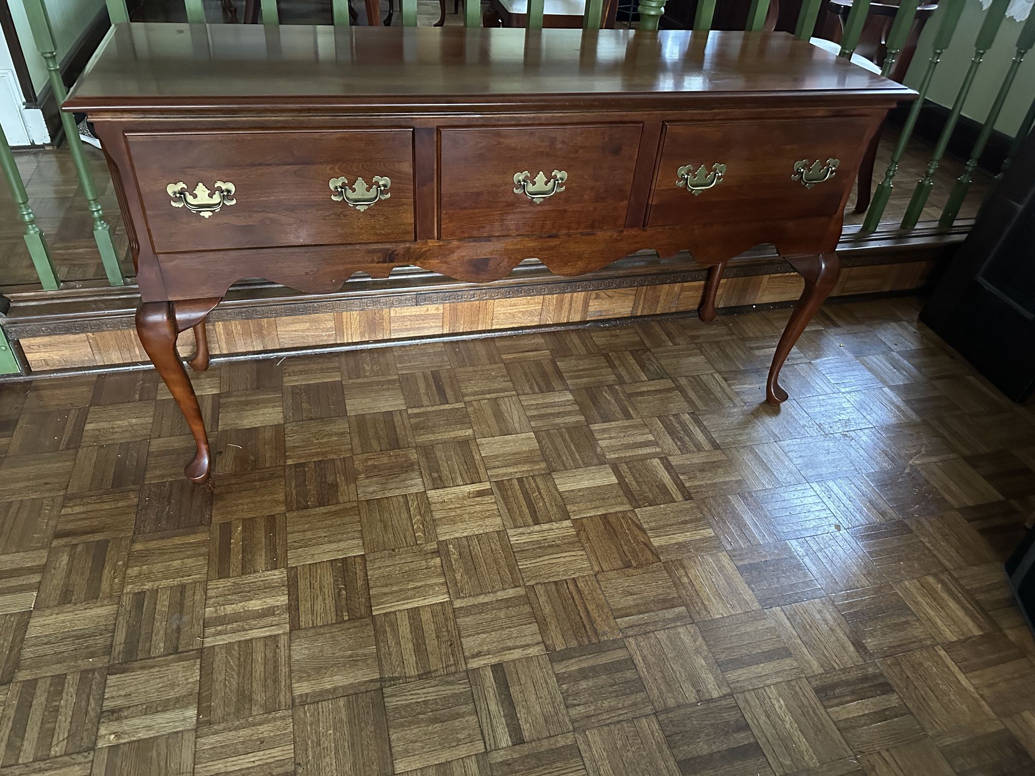 Solid Cherry Queen Ann dining room side table by Crescent.