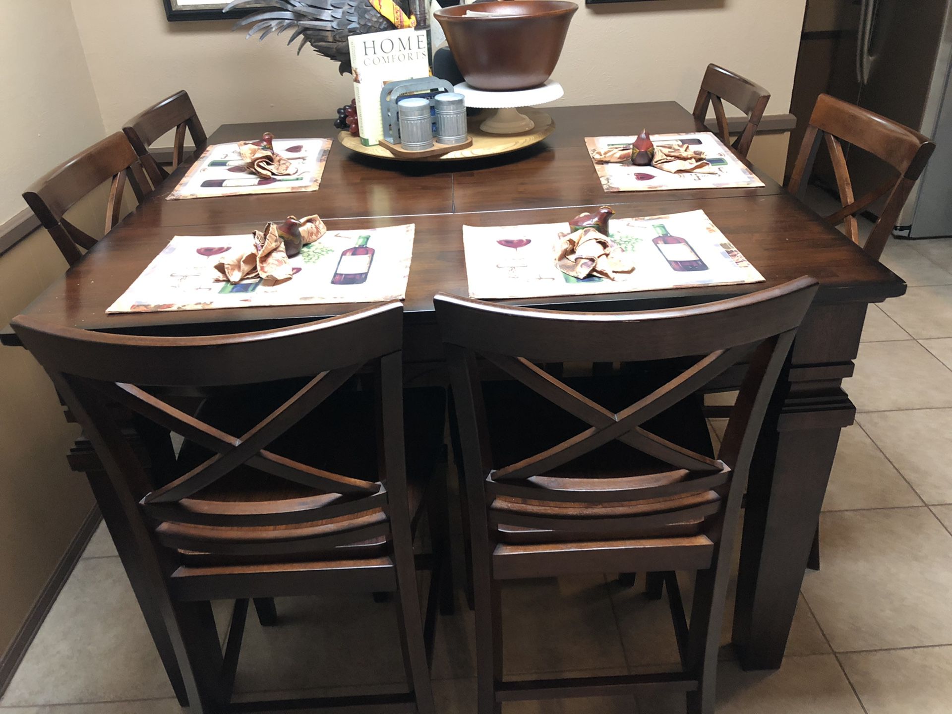 Kitchen Table, Sideboard, and 8 Chairs