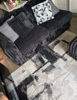 Midnight black couches