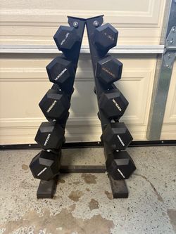 Weider Hex Dumbbell Set with A-Frame Rack
