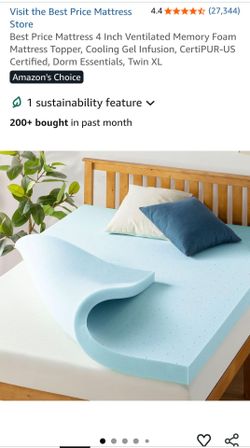 4 inch foam mattress topper never used