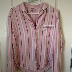 Victoria's Secret Pink Striped Sleep Shirt Size Small 