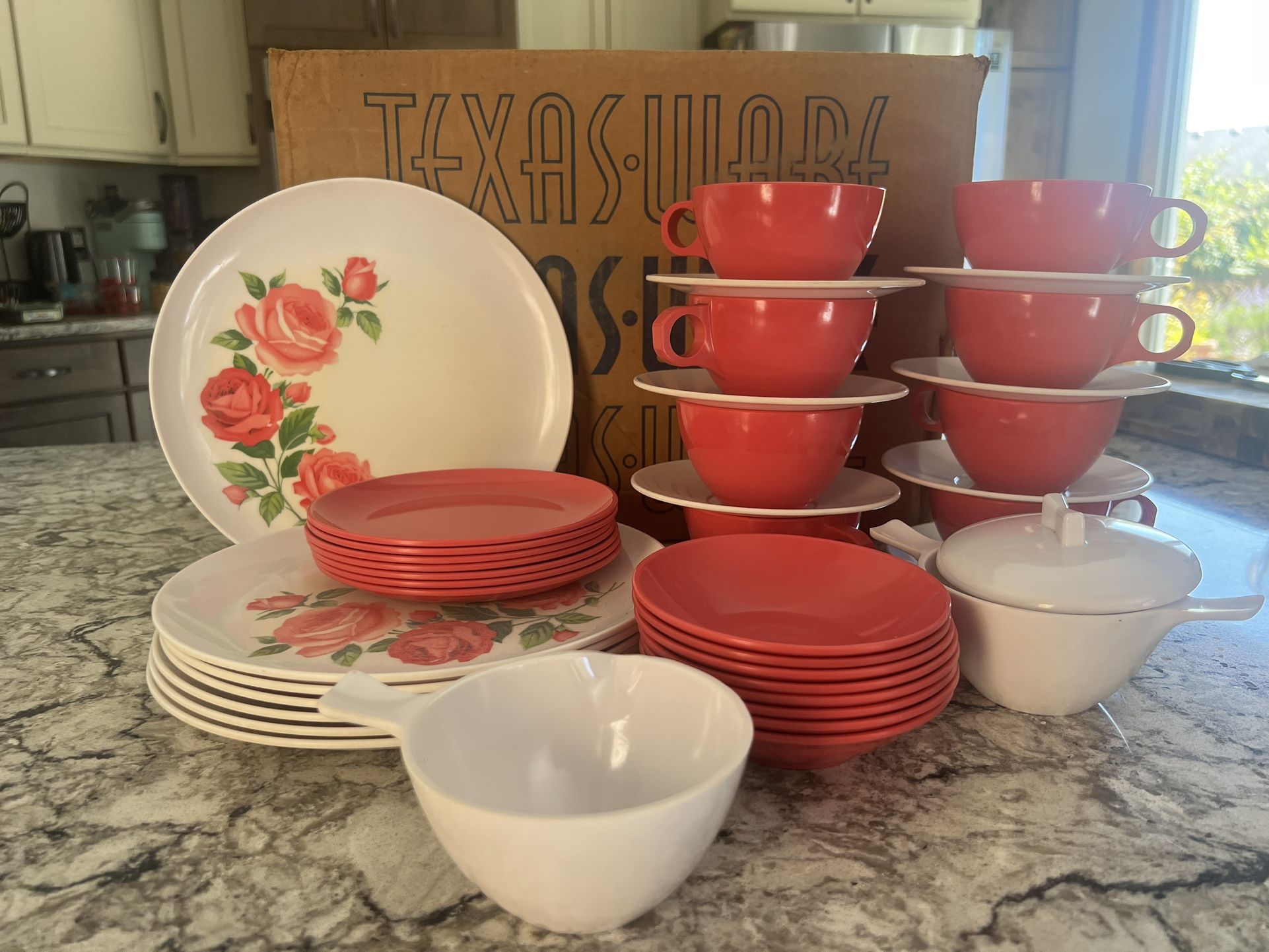 Vintage 41 Pc Texas Ware Mel Mac Dish Service
