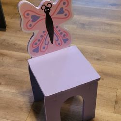 2014 Child's Wood Butterfly Chair ADORABLE 