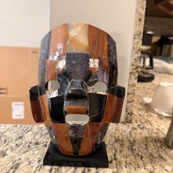 Handcrafted Mexican Stone Mosaic Mask – Decorative Art Piece