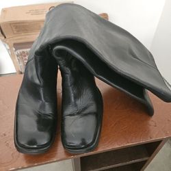 Leather Knee High Boots