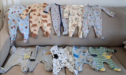 Baby boy new with out Tags footed pajamas / Sleeper  size 0-3 and 3 - 6 months . Price 3 for $8