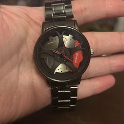 Black and Red Car Enthusiast Watch