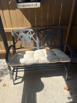 Cast aluminum patio glider