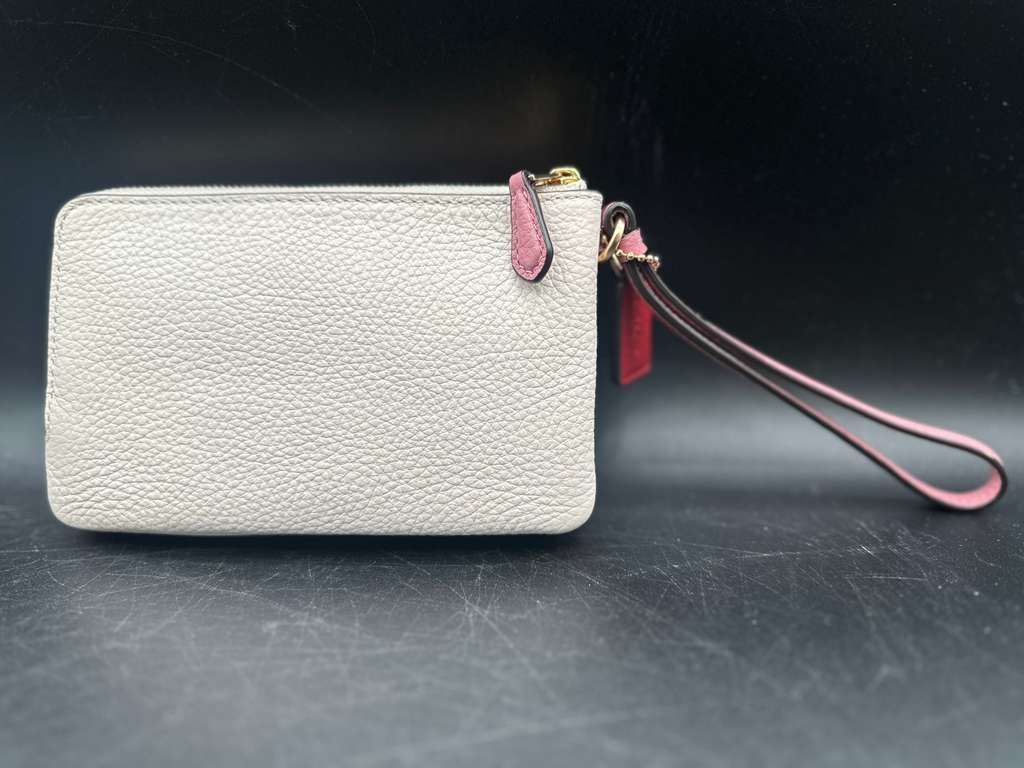 Coach Double Zip 2 Tone Wristlet