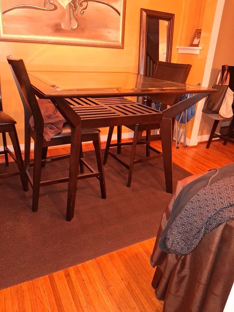 Dark Wood Dining Room Set
