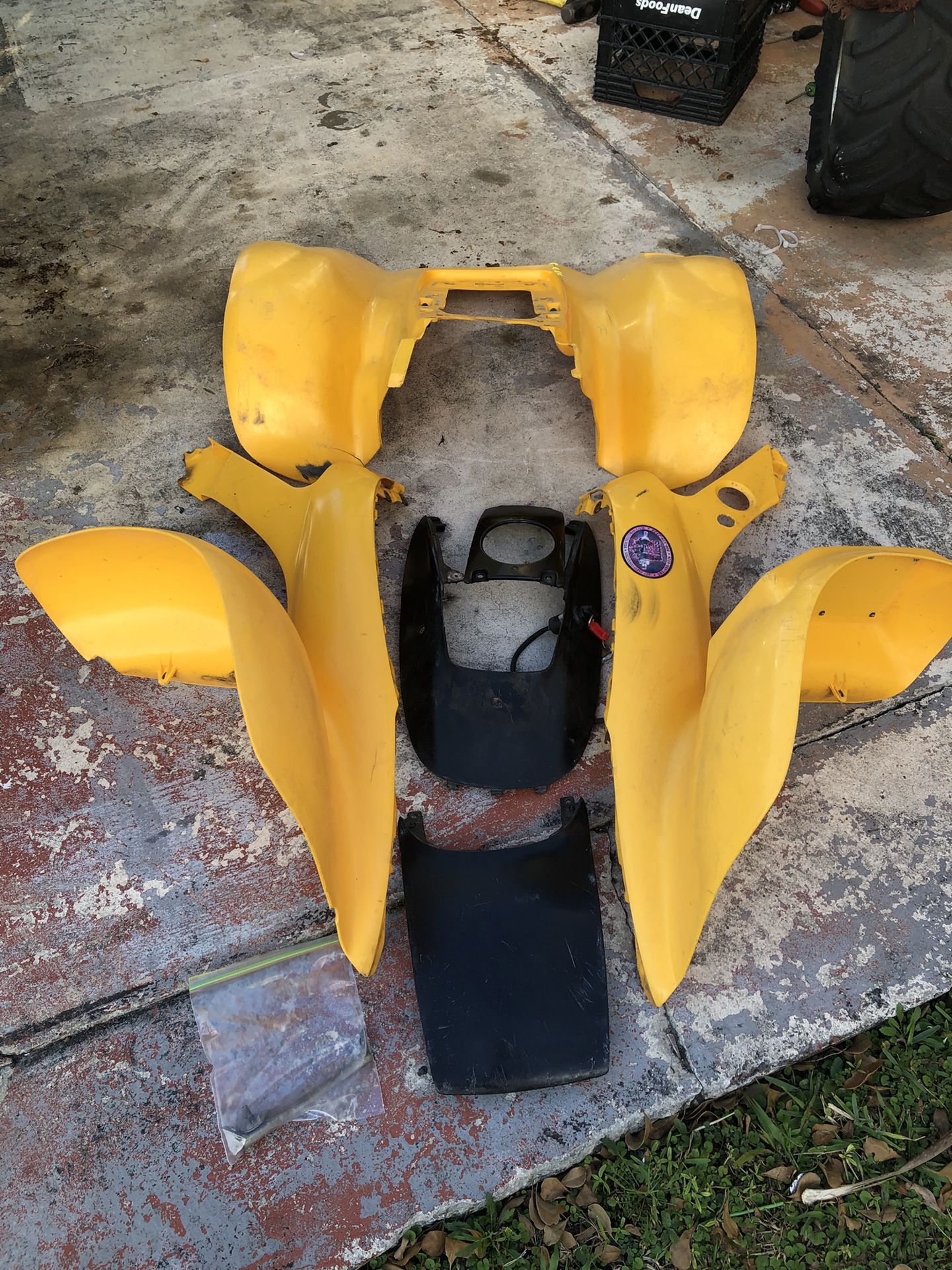 Honda trx 300ex Plastics Yellow And Black Oem