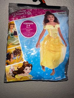 Disney Princess Belle Toddler Costume Size 3-4