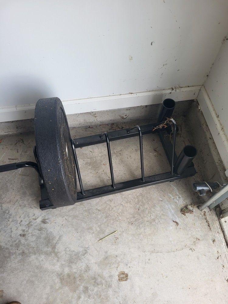 Weight And Bar Rack Set