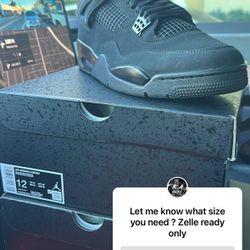 New Jordan 4s Black Cat With Receipt Size 11 12