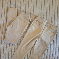 Two Pairs of Khaki Pants Size 0