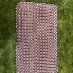 Vintage Walborg Beaded Pearl Clutch Purse – Made in Japan – Pink Satin Lining