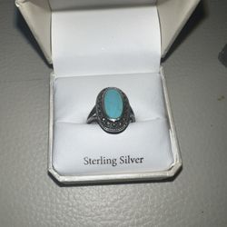 Vintage Sterling Silver Turquoise Ring