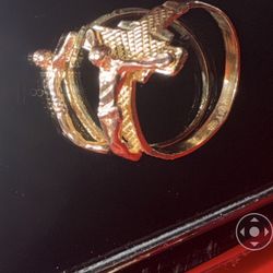 10k Gold Ring Crucifix Custom Made Piece One. Of One