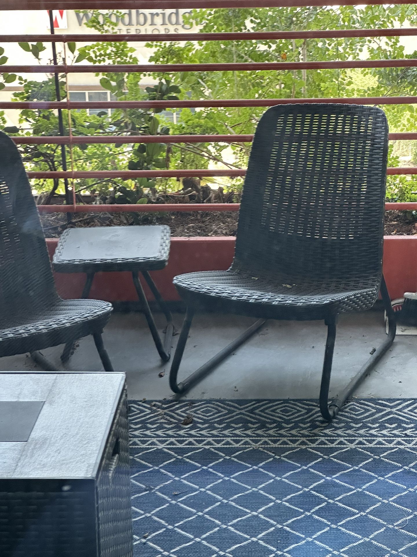 Keter Rio 3 Piece Resin Wicker Patio Furniture Set with Side Table and Outdoor Chairs Brown for Sale in Scottsdale AZ OfferUp