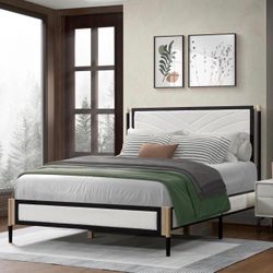 Brand New Full Boucle Bed Frame with Headboard