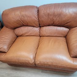 Leather loveseat/sofa