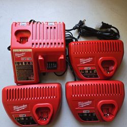 M12 12-volt Lithium-Ion  Battery Chargers.  