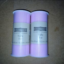 2 Pink Mesh Rolls