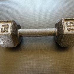 15 lb Metal Dumbbell