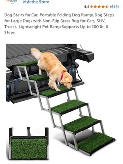 Dog Cat Stairs Car Truck SUV Portable Folding Ramp Pets Steps Grass Foldable