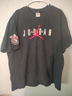 Vintage 90's Nike Air Jordan T-shirt Black Red Bulls  Sz XL