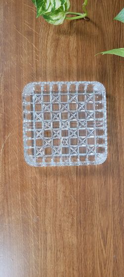 Vintage Hazel Atlas Clear Square Divided Relish Dish 7-1/4”