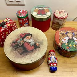 Vintage Christmas Gift Boxes And Tins
