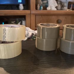 Six rolls of packing tape