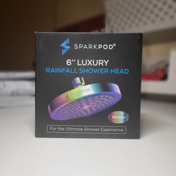 SparkPod Bathroom Shower Head - High Pressure Rain - Premium Quality Luxury Design