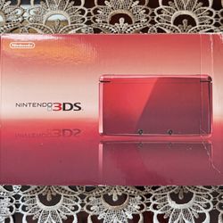 Nintendo 3DS Red Handheld System Console Complete In Box