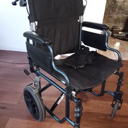 Nova Transport Chair 19" With Leg Attachments Medical Portable Lightweight Easy To Use