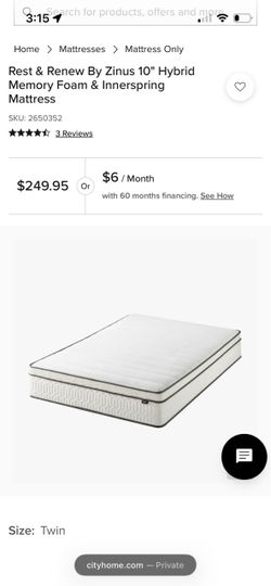 Rest n Renew Zinus 10”