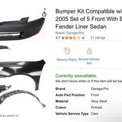 Honda Accord 2003-08 Bumper, Fender And Right Headlight