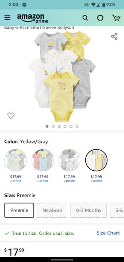 Gender neutral preemie clothes